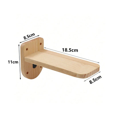 Multi-Level Wooden Cat Wall Furniture Set