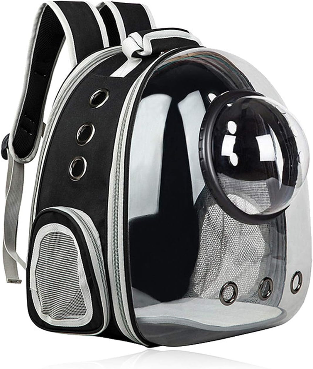 Expandable Bubble Pet Carrier Backpack – Black