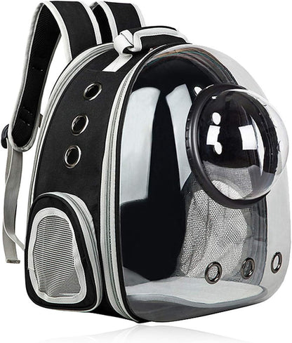 Expandable Bubble Pet Carrier Backpack – Black