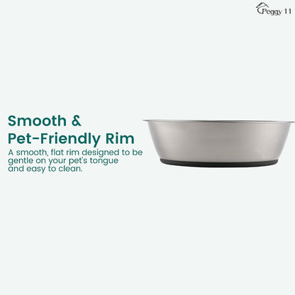 2-Pack Stainless Steel Pet Bowls (3 US Cup Each)