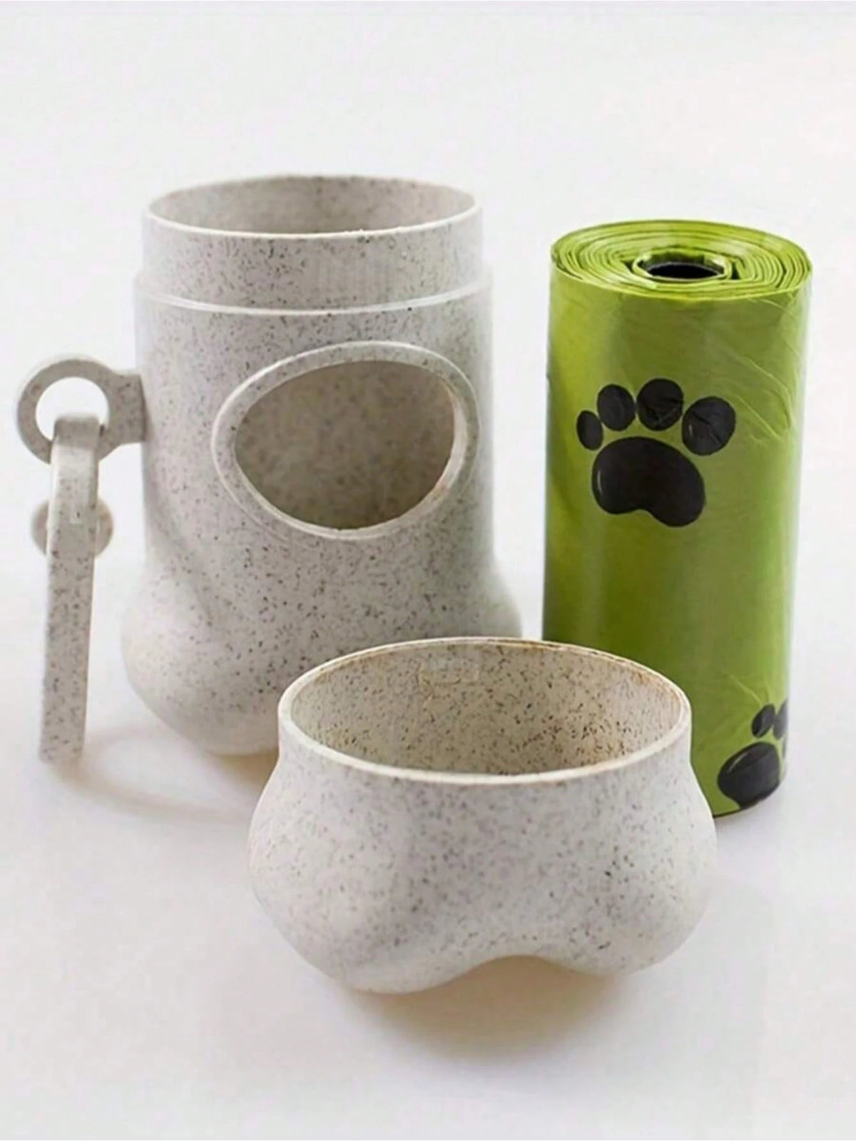 6-Piece Eco-Friendly Bone-Shaped Pet Waste Bag Holder Clip Set