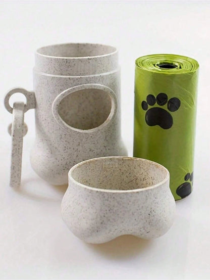 6-Piece Eco-Friendly Bone-Shaped Pet Waste Bag Holder Clip Set