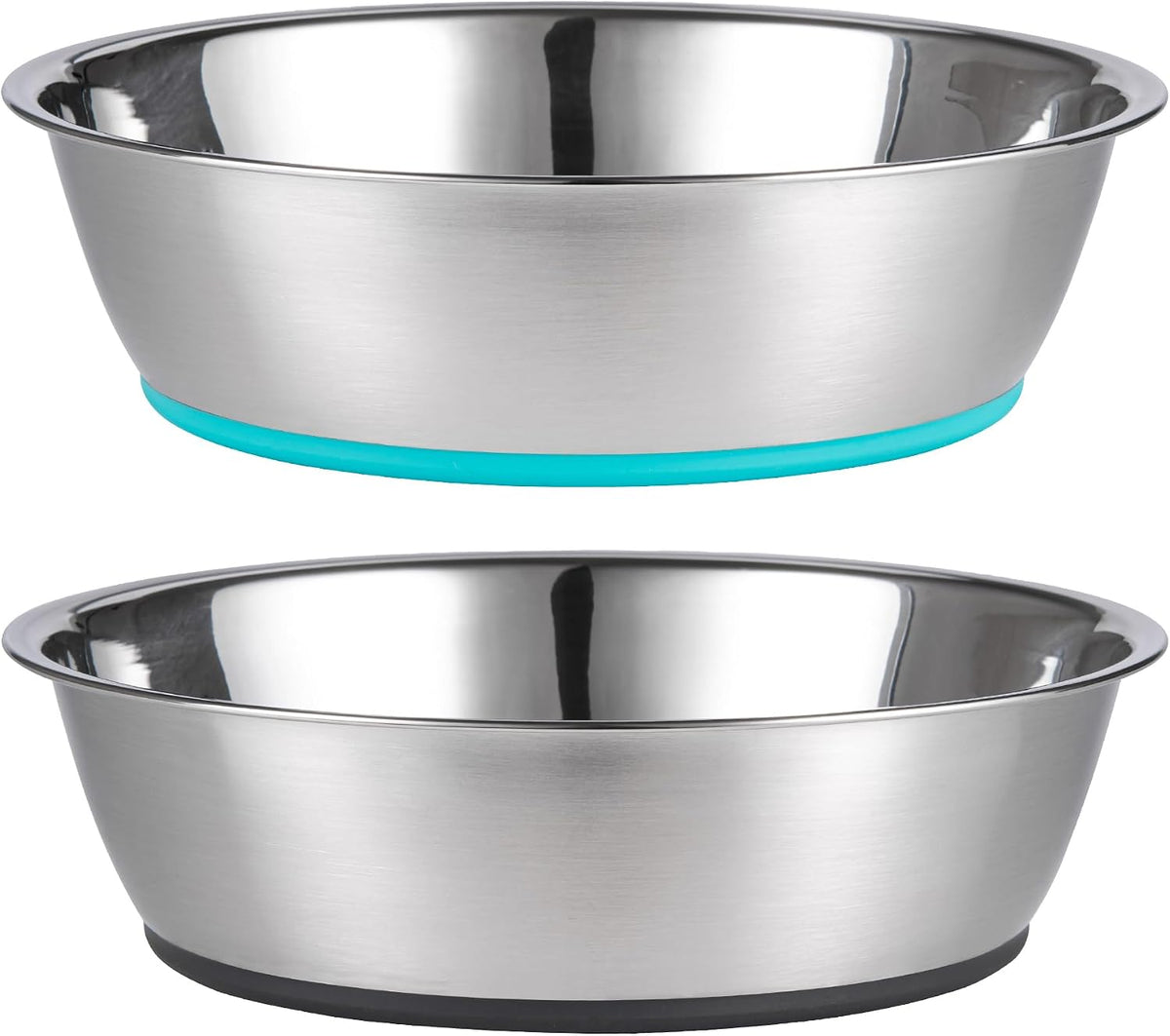 2-Pack Stainless Steel Pet Bowls (3 US Cup Each)