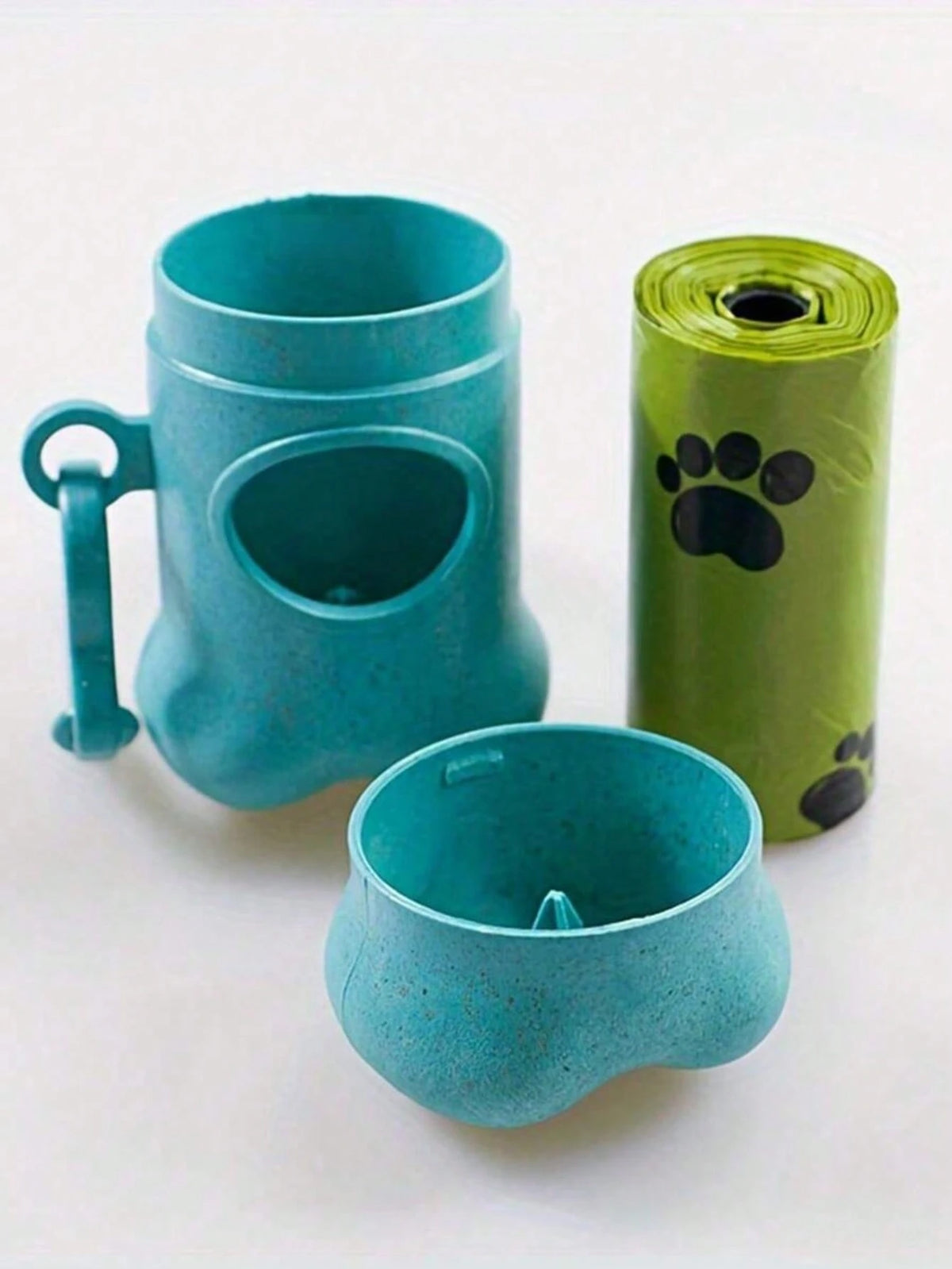 6-Piece Eco-Friendly Bone-Shaped Pet Waste Bag Holder Clip Set
