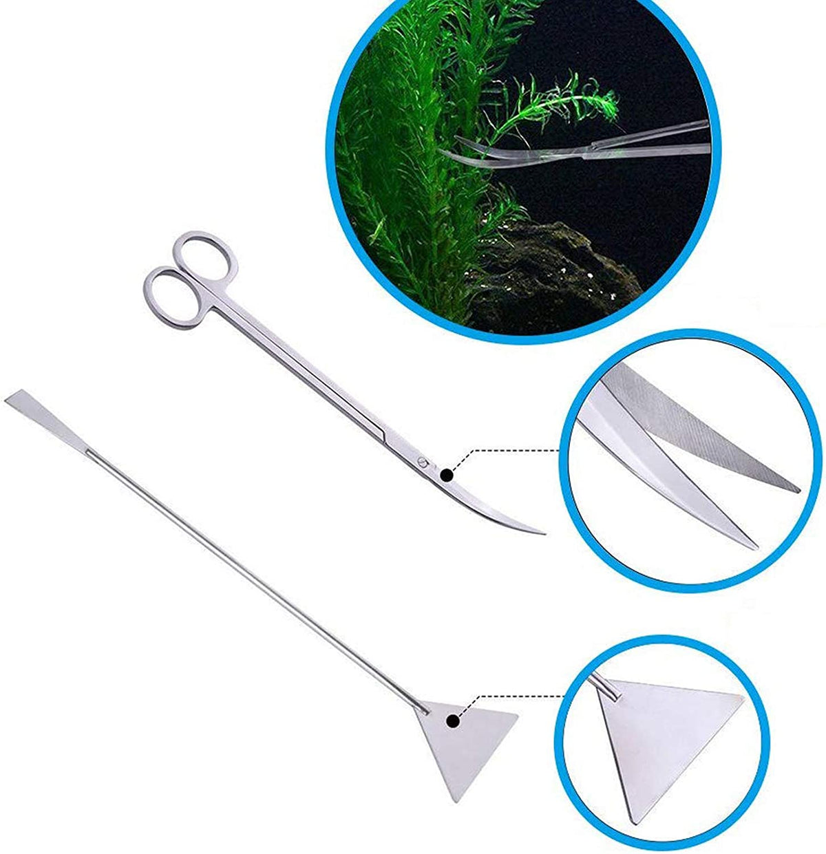 4-in-1 Stainless Steel Aquascaping Tool Set