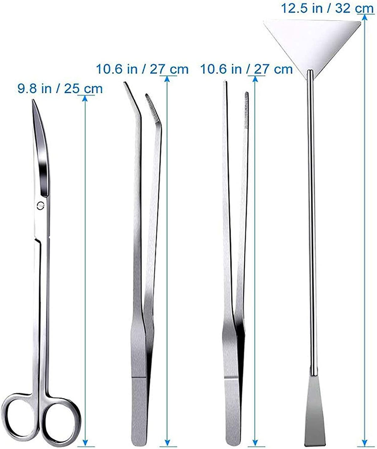4-in-1 Stainless Steel Aquascaping Tool Set