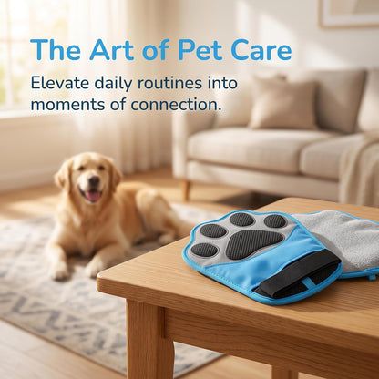 2-Piece Pet Hair Removal & Grooming Gloves Set
