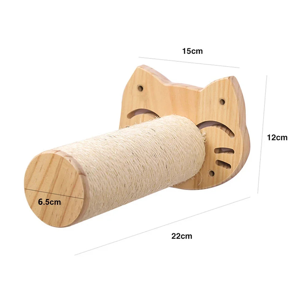 Multi-Level Wooden Cat Wall Furniture Set