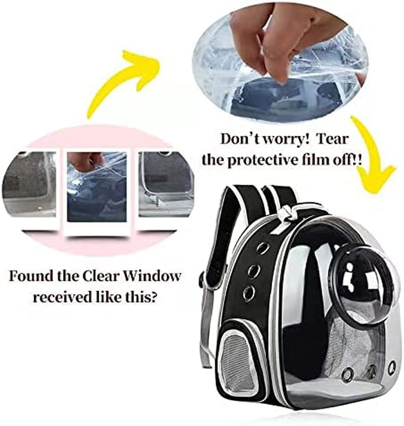 Expandable Bubble Pet Carrier Backpack – Black