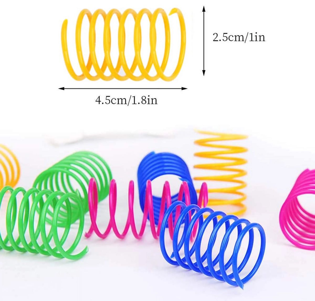 40-Pack Colorful Cat Spiral Springs