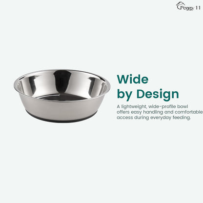 2-Pack Stainless Steel Pet Bowls (3 US Cup Each)