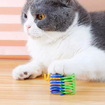 40-Pack Colorful Cat Spiral Springs