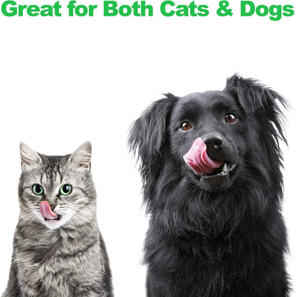 Dual Stainless Steel Dog Bowl Set with Decorative Stand (40 oz, Silver/Black)